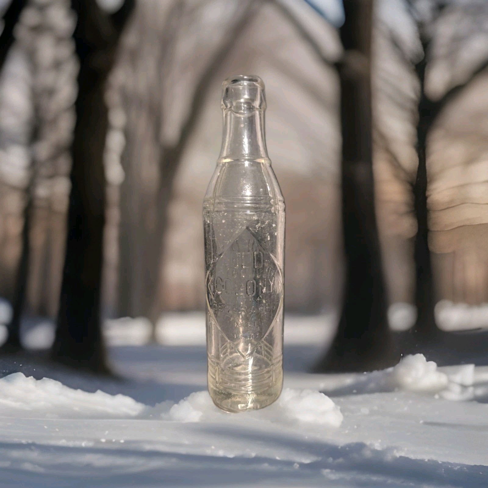 Old Colony Clear Soda Bottle
