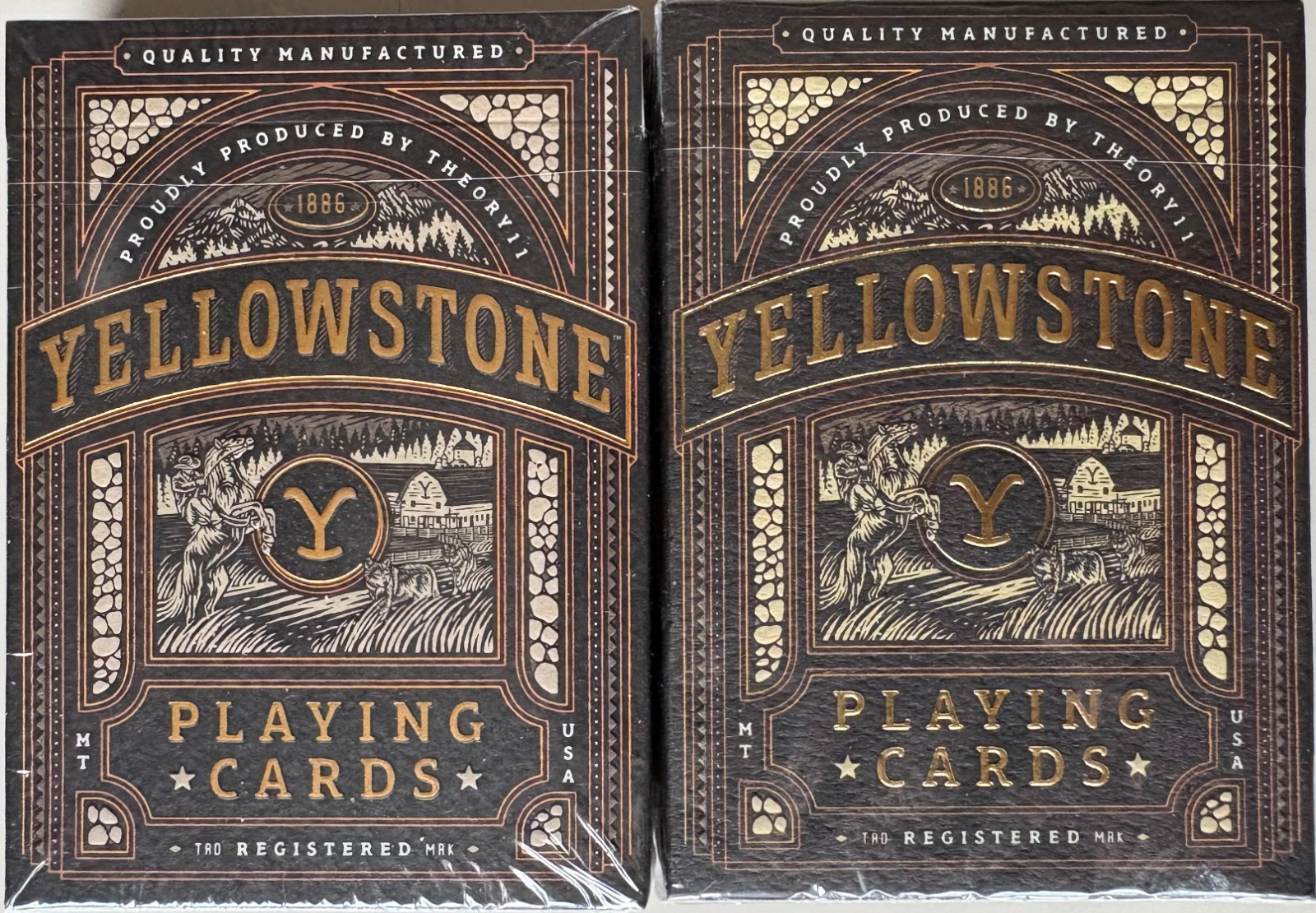 2 Brand New Packs Theory Yellowstone Playing Cards Free Shipping