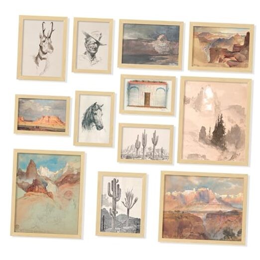  Southwest Wall Art - Vintage Western Prints for Home, Rustic Southwestern 