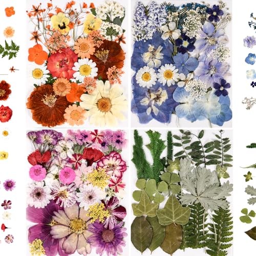110+PCS Pressed Flowers for Resin molds Real Dried Flower Leaves for Colorful-c