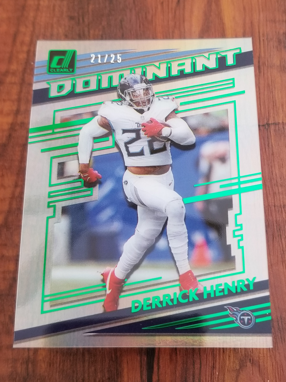 Derrick Henry 2021 Panini Clearly Donruss Dominant Green Parallel - #21/25