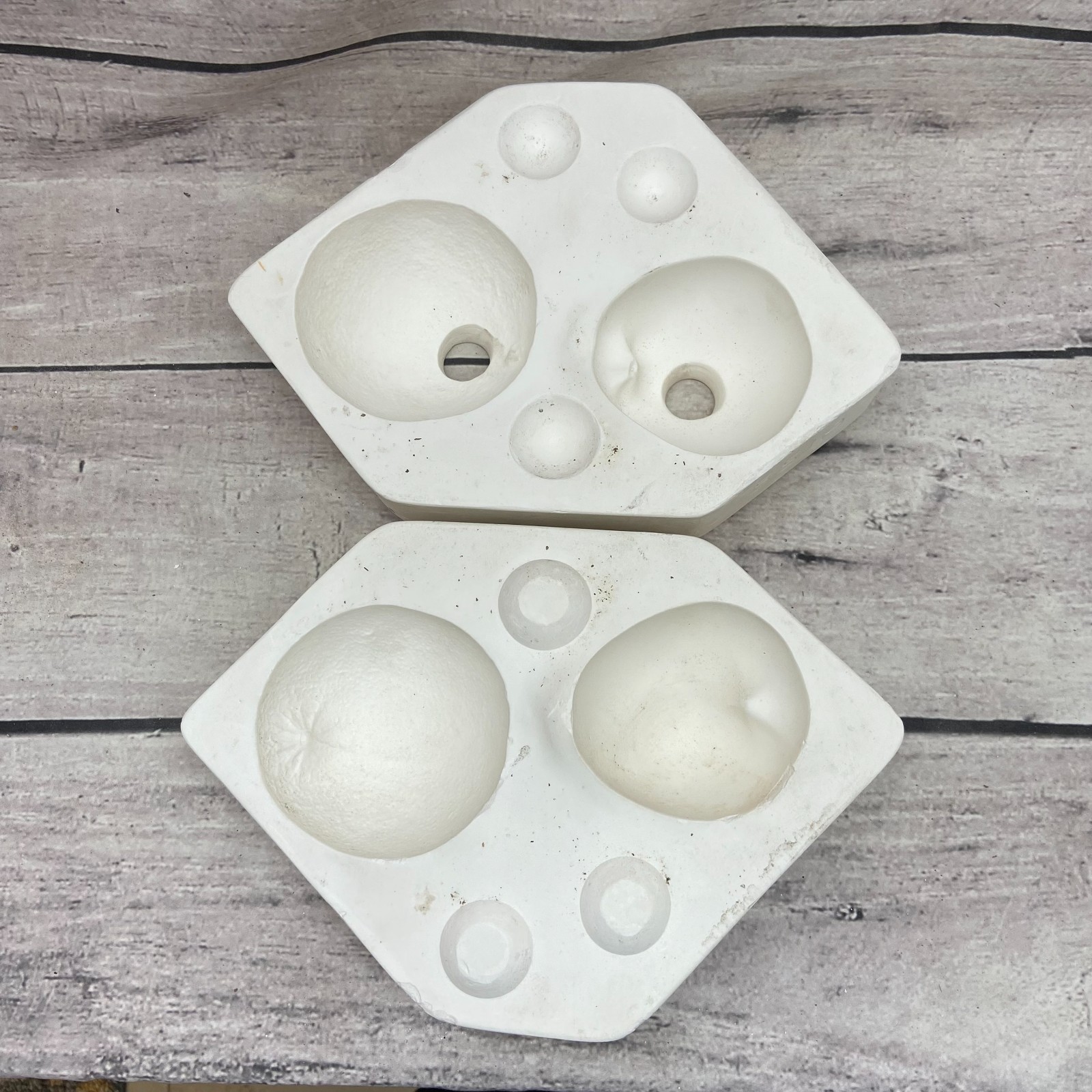 Vintage 1976 Duncan Enterprises Ceramic Casting Mold Apple Orange Fruit #DM-551A