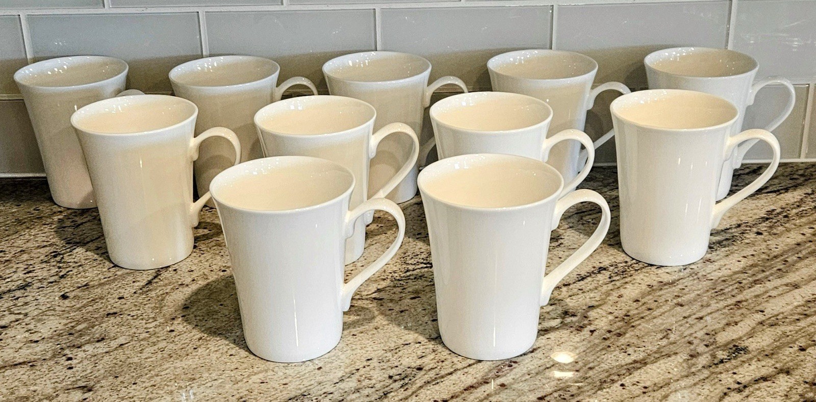 MIKASA LUCERNE WHITE MUG Coffee CUP 4 1/4” Bone China Dishwasher Safe