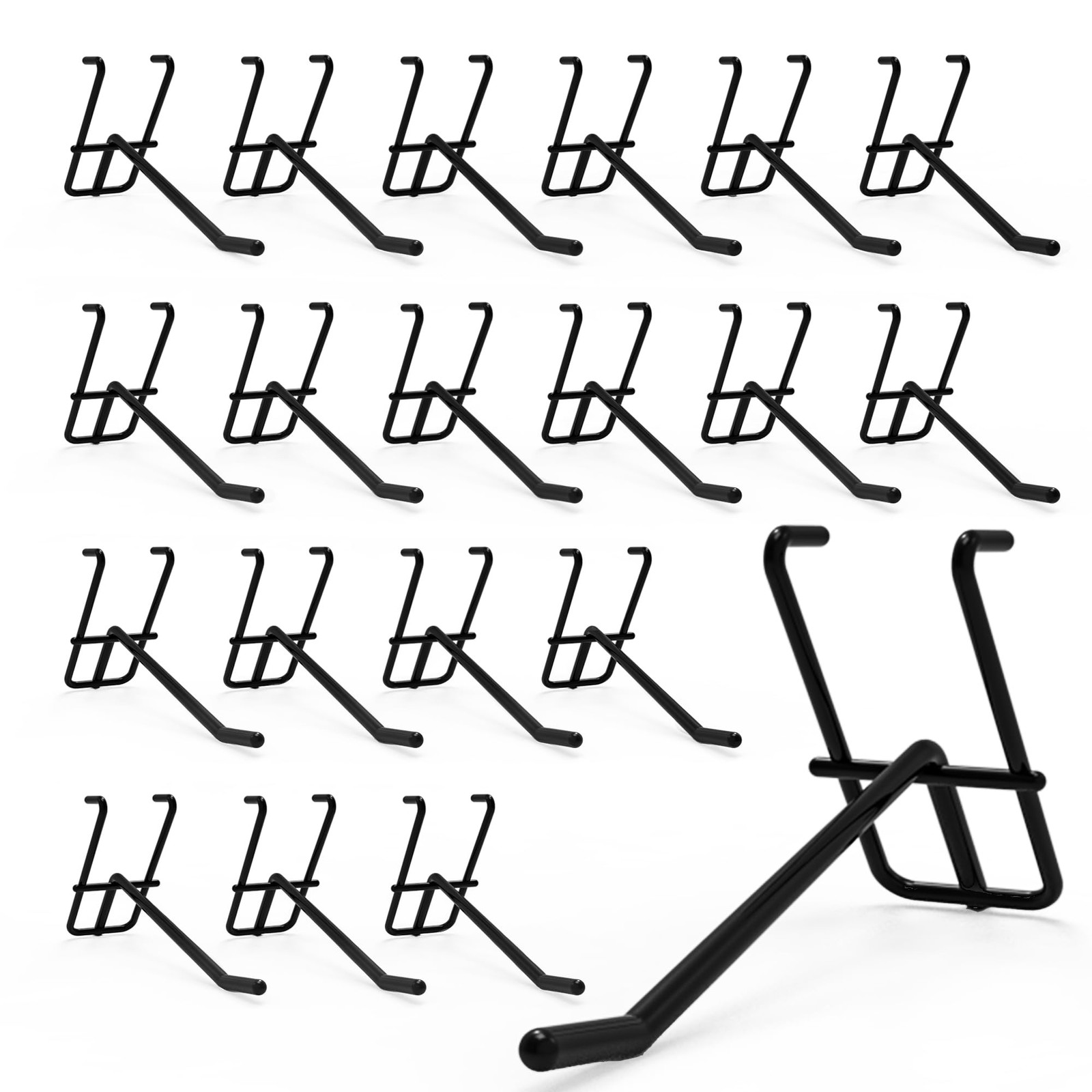 50 PCS 4 Inch Gridwall Hooks Heavy Duty Black Display Hangers Retail Garage