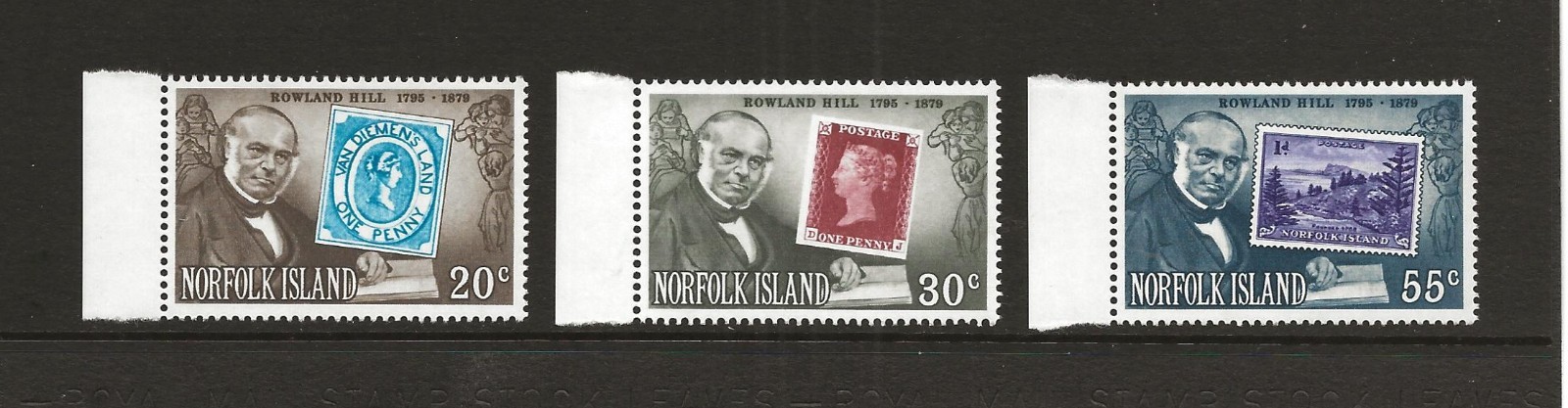 1979 Norfolk Island Roland Hill SG225-227 unmounted mint