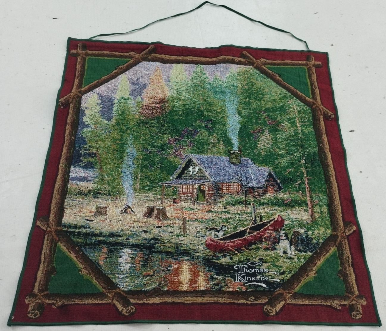 Vintage French Thomas Kinkade Scene Home Decor Wall Hanging Tapestry 65x65 cm