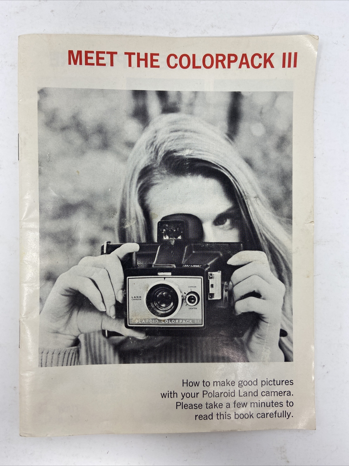 Vintage 1970 Kodak Polaroid Colorpack III Film Manual Instructions Booklet