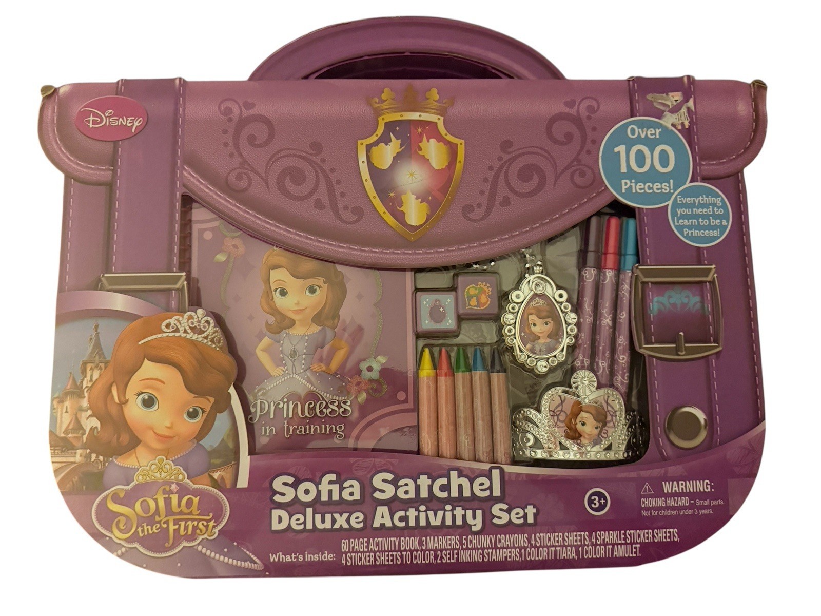 Disney Sofia The First Deluxe Activity Satchel Art Set Coloring Kit 100+