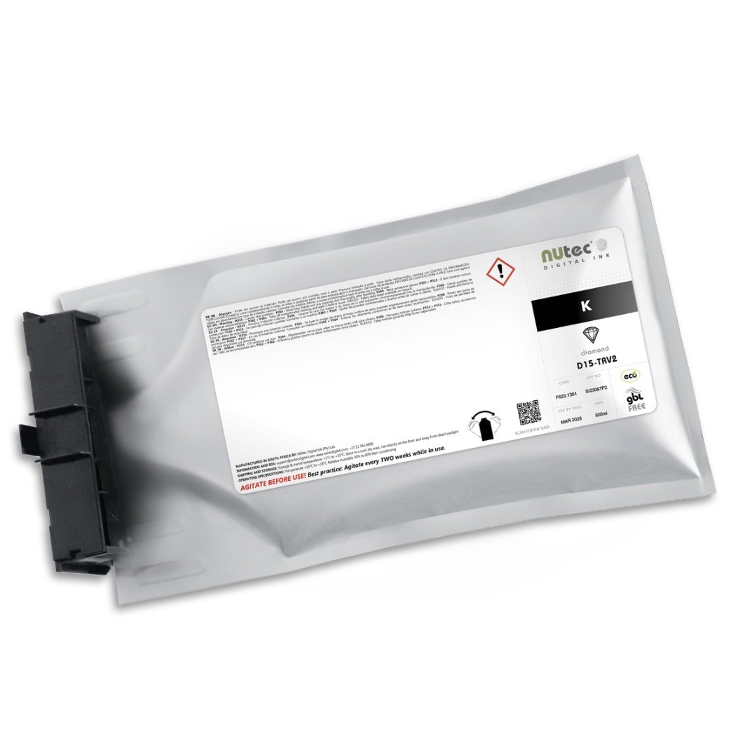NUtec Diamond D15-TRV2 Ink Cartridge Black 500ml Kit w/chip