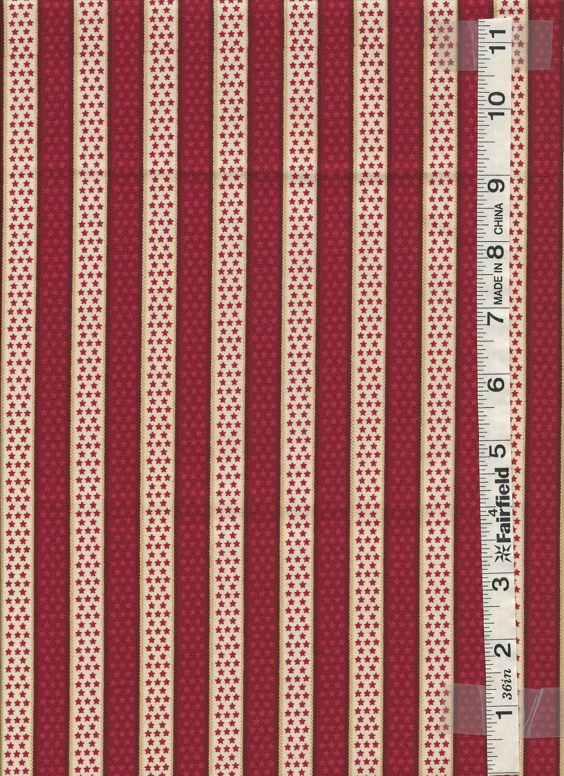 Sweet Land of Liberty Red Stripe & Stars by Henry Glass    bty
