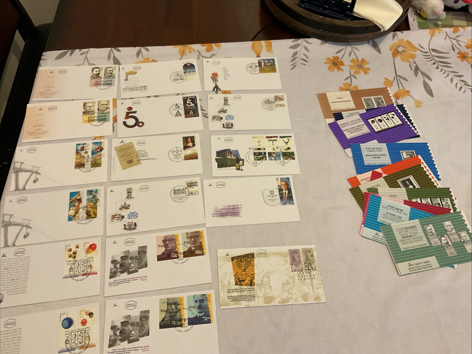 ISRAEL-(-2002-)-lot of 17-FDC'S of Israel Postal History & BULLETINS-# 96