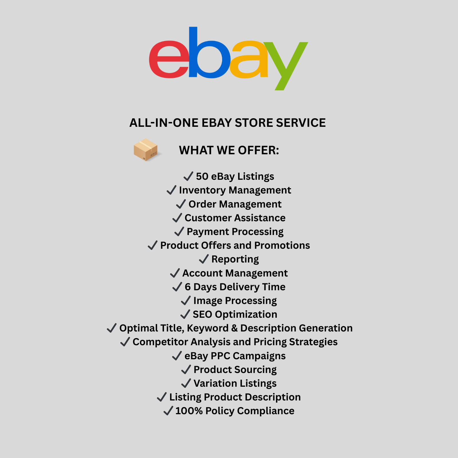 ALL-IN-ONE EBAY STORE SERVICE | LISTING | SEO | ORDER MANAGEMENT