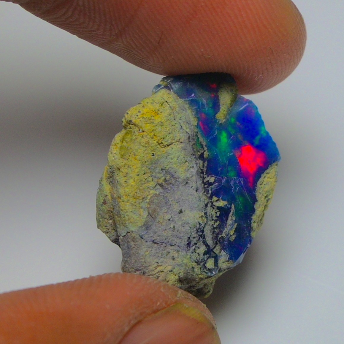 8.70 Ct Natural Blue Ethiopian Opal Rough - Ideal for Jewelry - Smoked Opal Raw