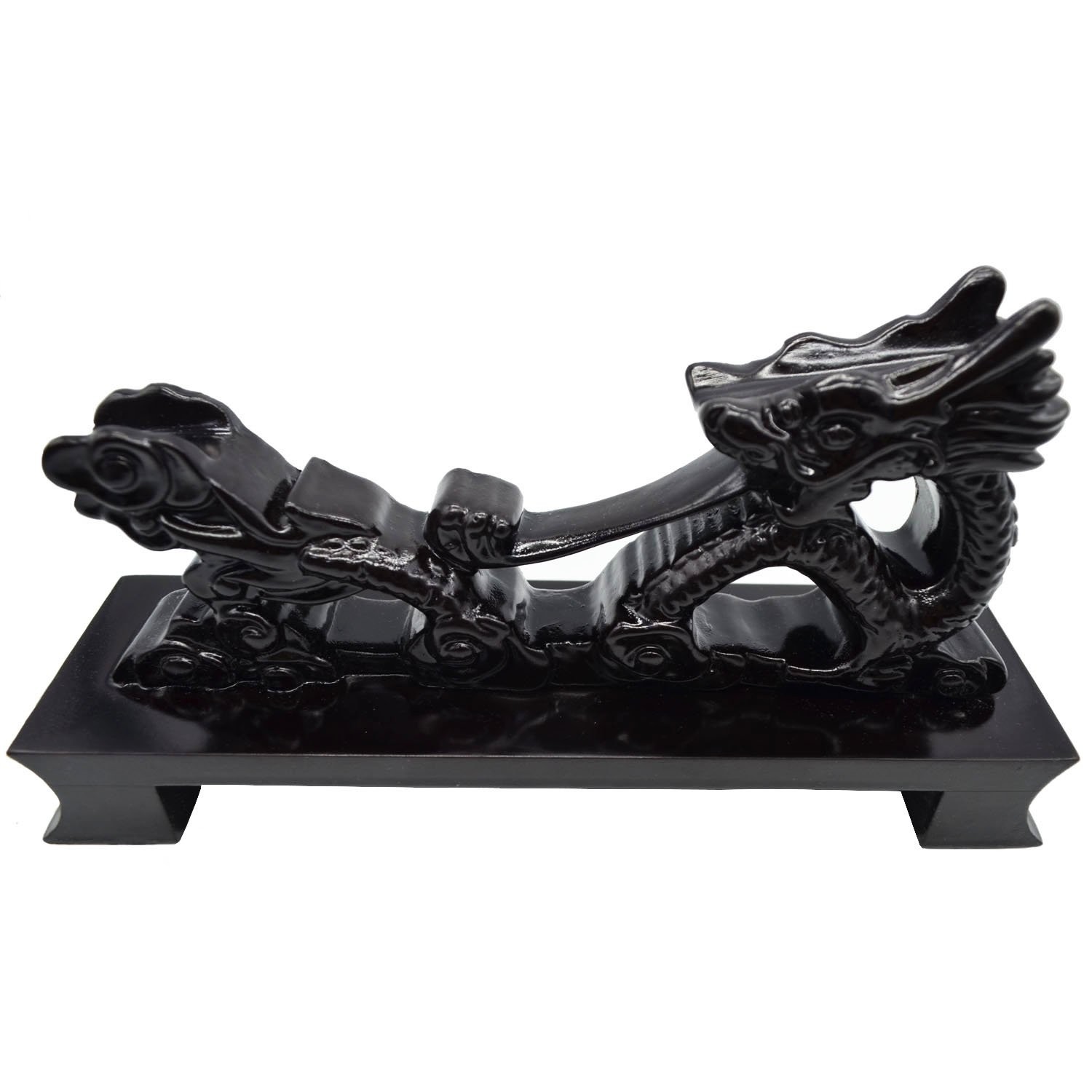Resin Black Dragon Samurai Sword Katana Wakizashi Tanto Holder Stand Display