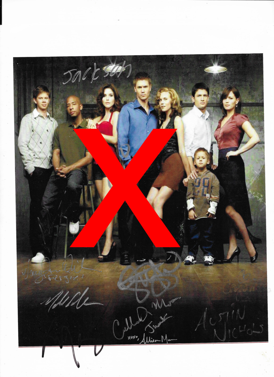 One Tree Hill Leyton Wedding Cast 8X10 Autographed - 8x10 RP