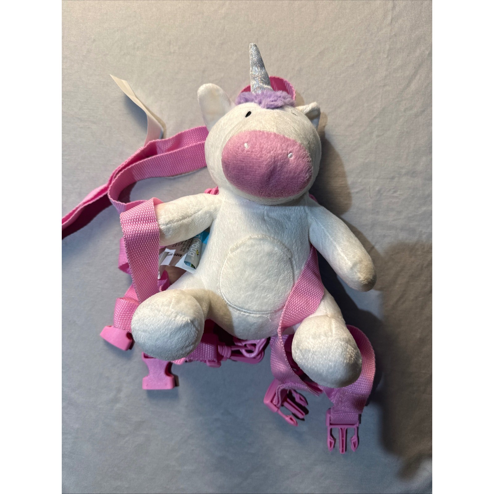 Goldbug Unicorn Toddler Safety Harness Plush Backpack White Pink Sparkly Horn