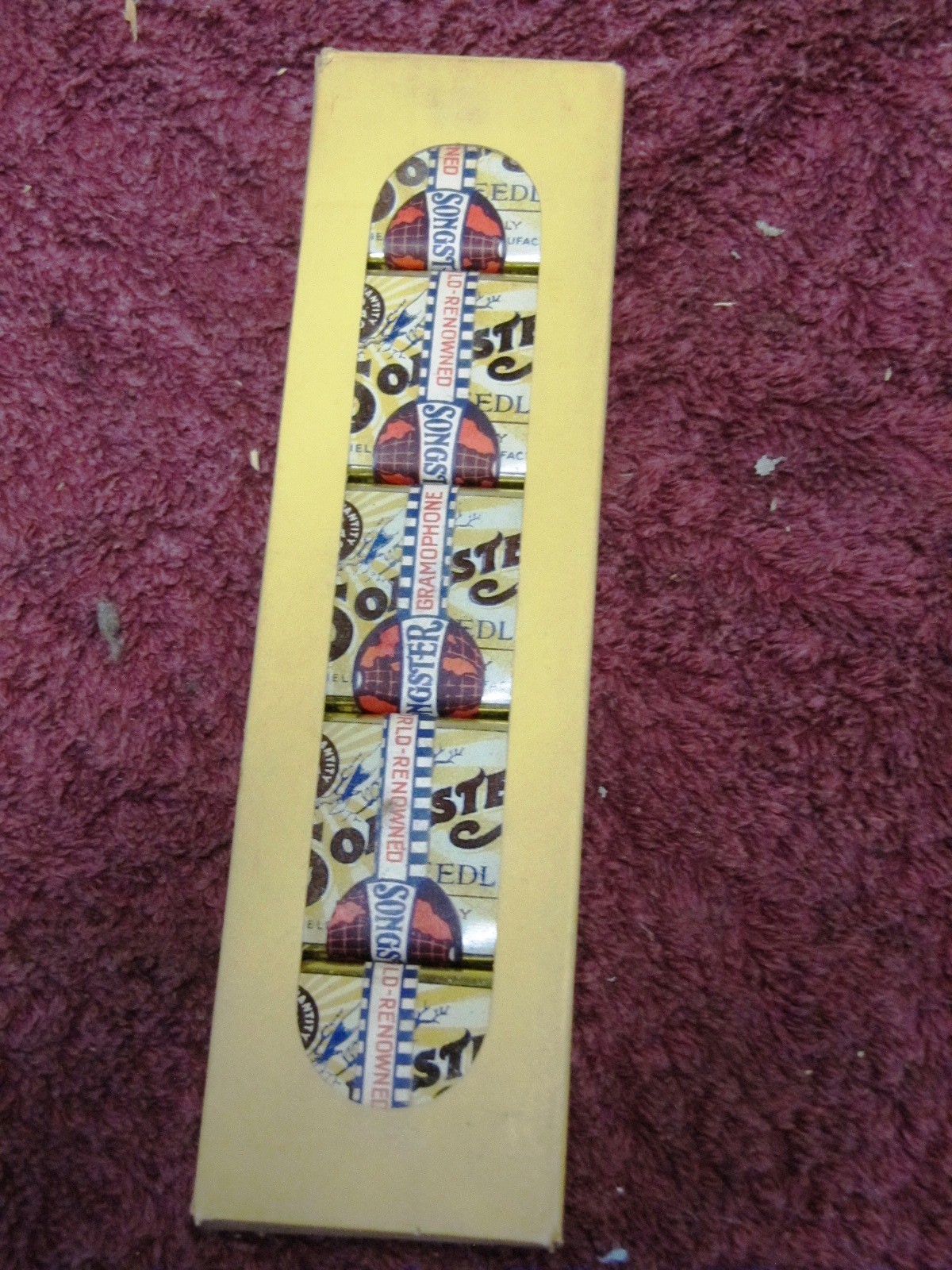 5x Pack SONGSTER NEEDLE TIN Box Set British 200 EXTRA LOUD GRAMOPHONE Needles