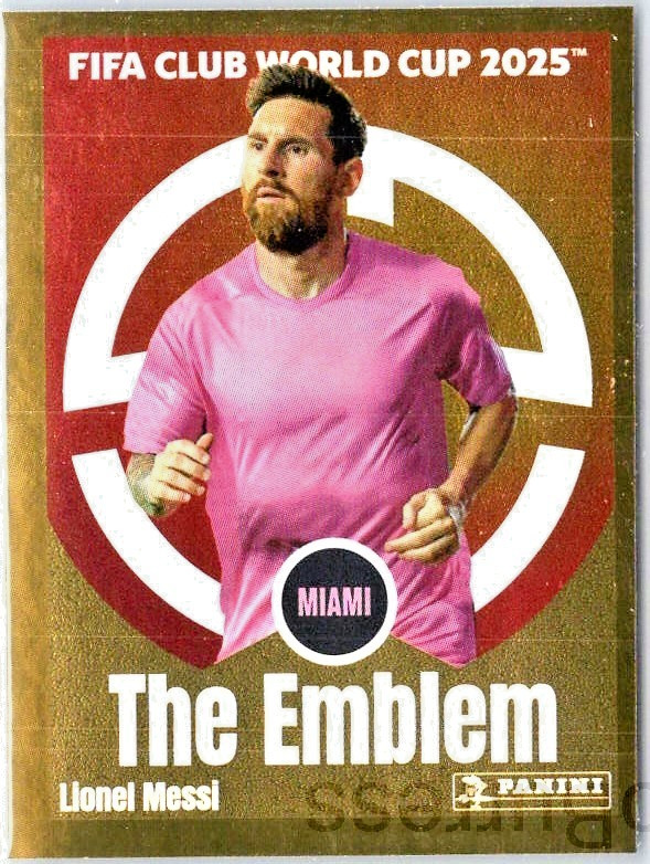 Messi 2025 Panini Club World Cup The Emblem Sticker #59 Inter  Miami