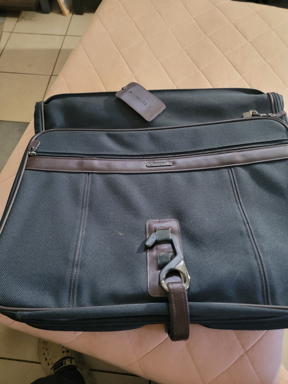 1980 'S  Samsonite Silhouette Garment Bag Luggage Suitcase Dark Blue Vintage