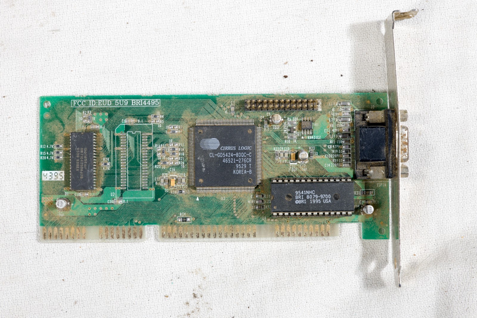 Vintage Cirrus Logic CL-GD5424 VGA card 16 bit ISA untested ISAE41