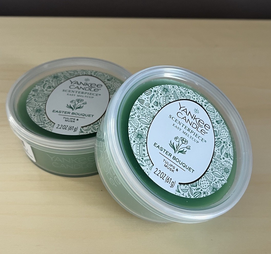 Two New Yankee Candle Easter Bouquet Tulips & Musk Scenterpiece Wax Melt Cups