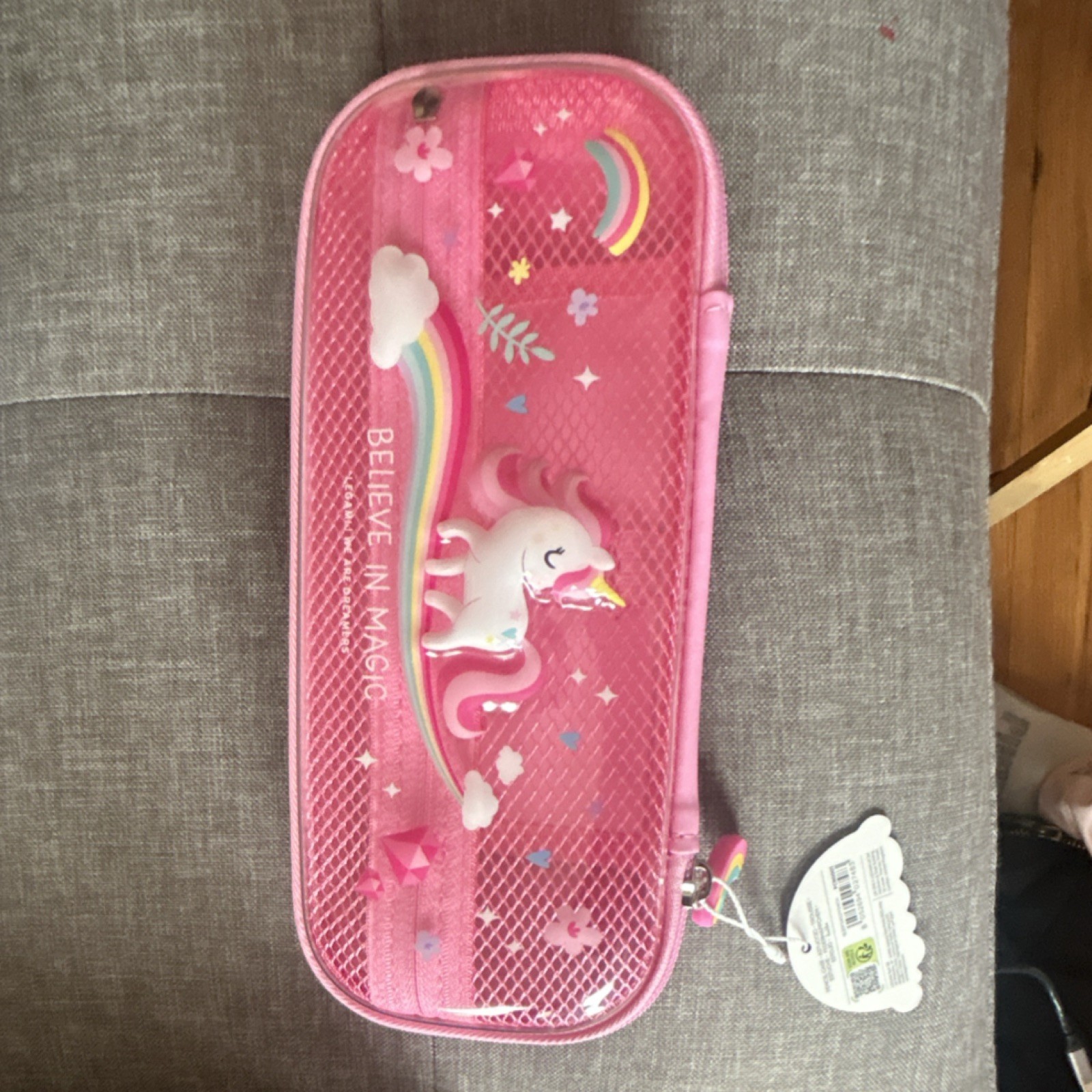 Legami Wonder Wow Pink Unicorn Rainbow Children's Pencil Case