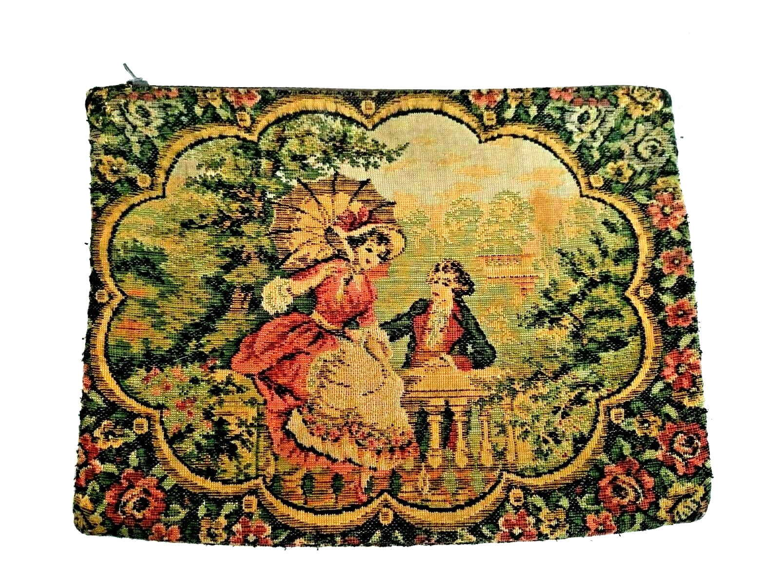Vintage tapestry zippered bag 9”x 7”  GREAT condition