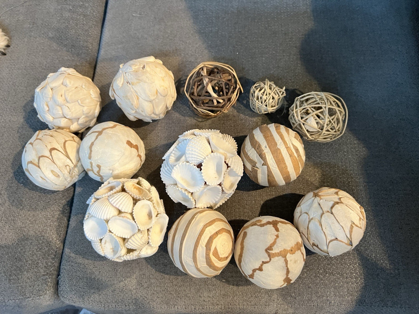 Lot of 13 Decorative Orbs Balls for Display, Bowl, Filler 3.5”, 2.5”,2” and 1.5”