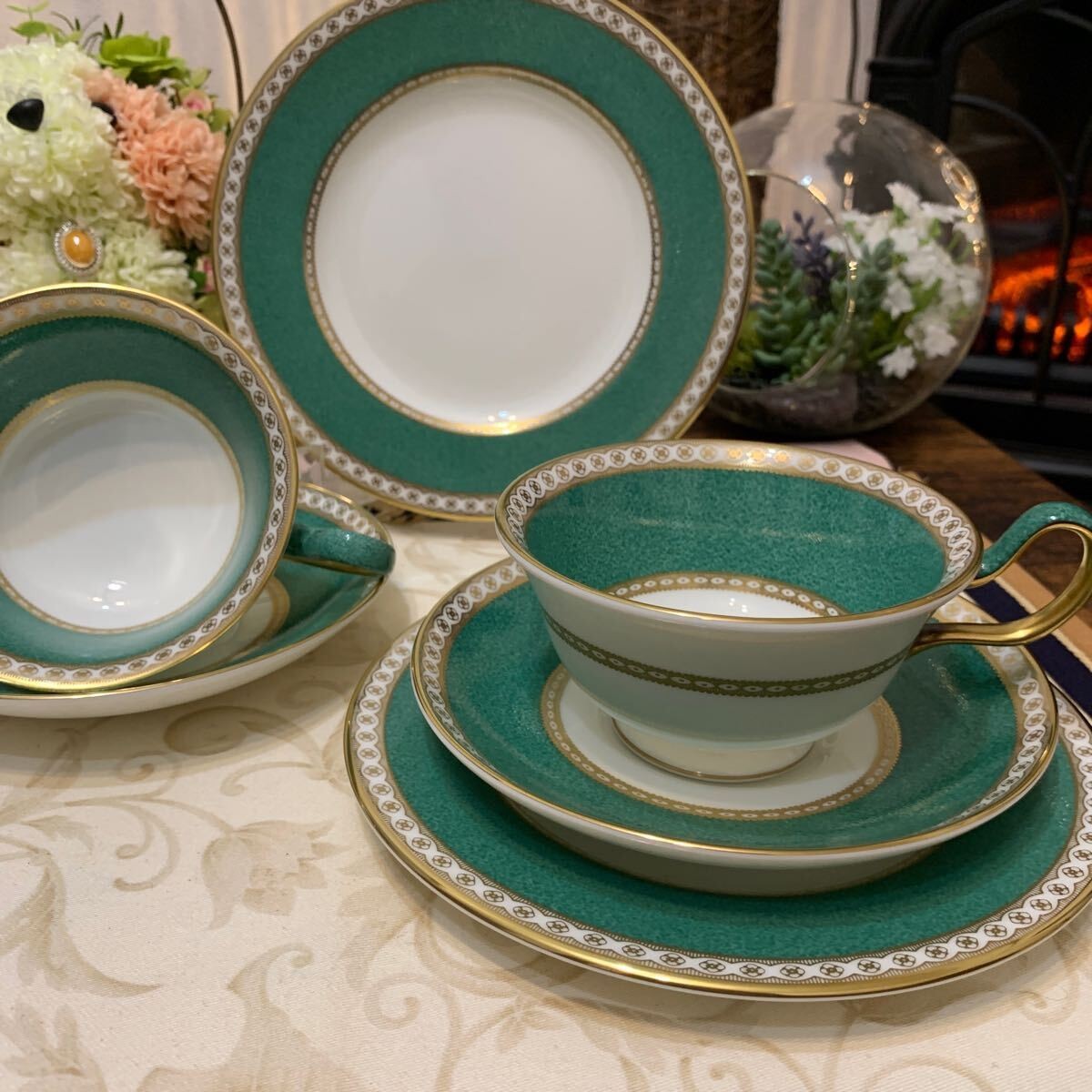 Rare Wedgwood Ulander Powder Green Tea Cup Plate