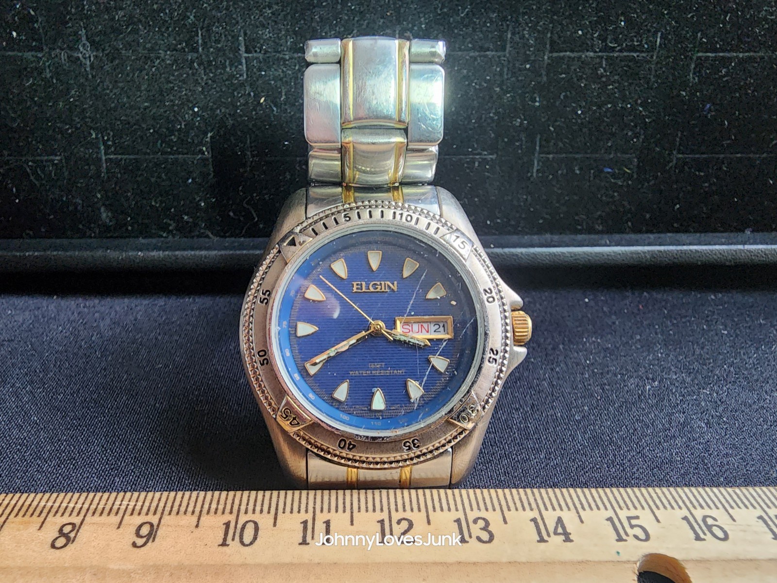 Vintage Elgin Day/Date Watch Untested Parts/Repair Only