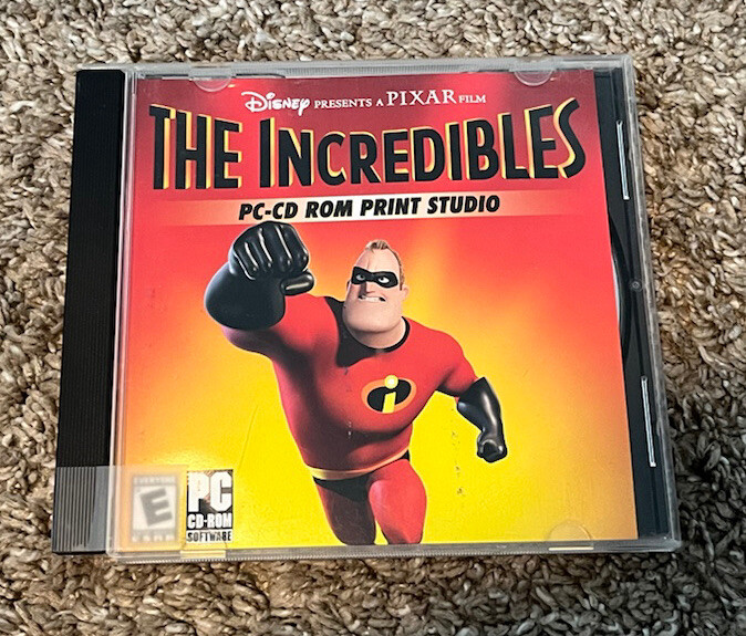 The Incredibles PC-CD ROM Print Studio Disney Pixar Computer Software