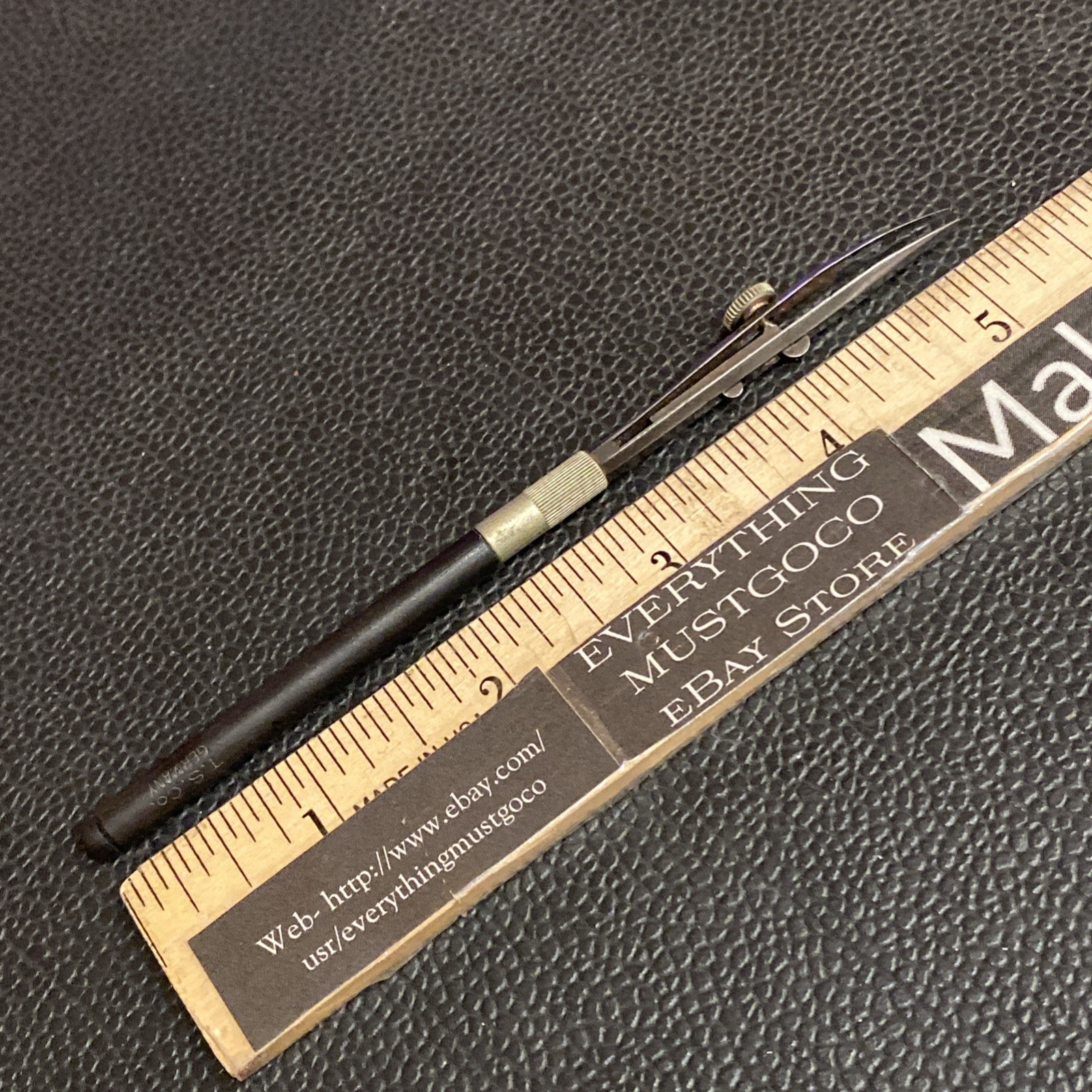 Antique Uniqe TS CO Drafting Ruling Pen Made In GERMANY Vtg Ebony Wood Handle