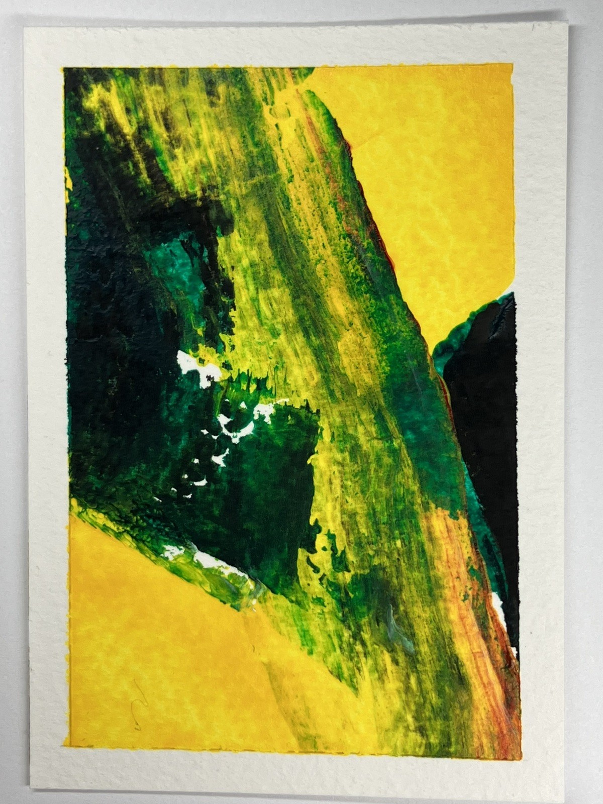 New Original ACEO Artwork 300gsm in Protective Sleeve & Greeting Card - ABSTRACT