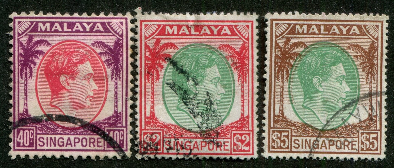 Singapore #16, 19a, 20a Used