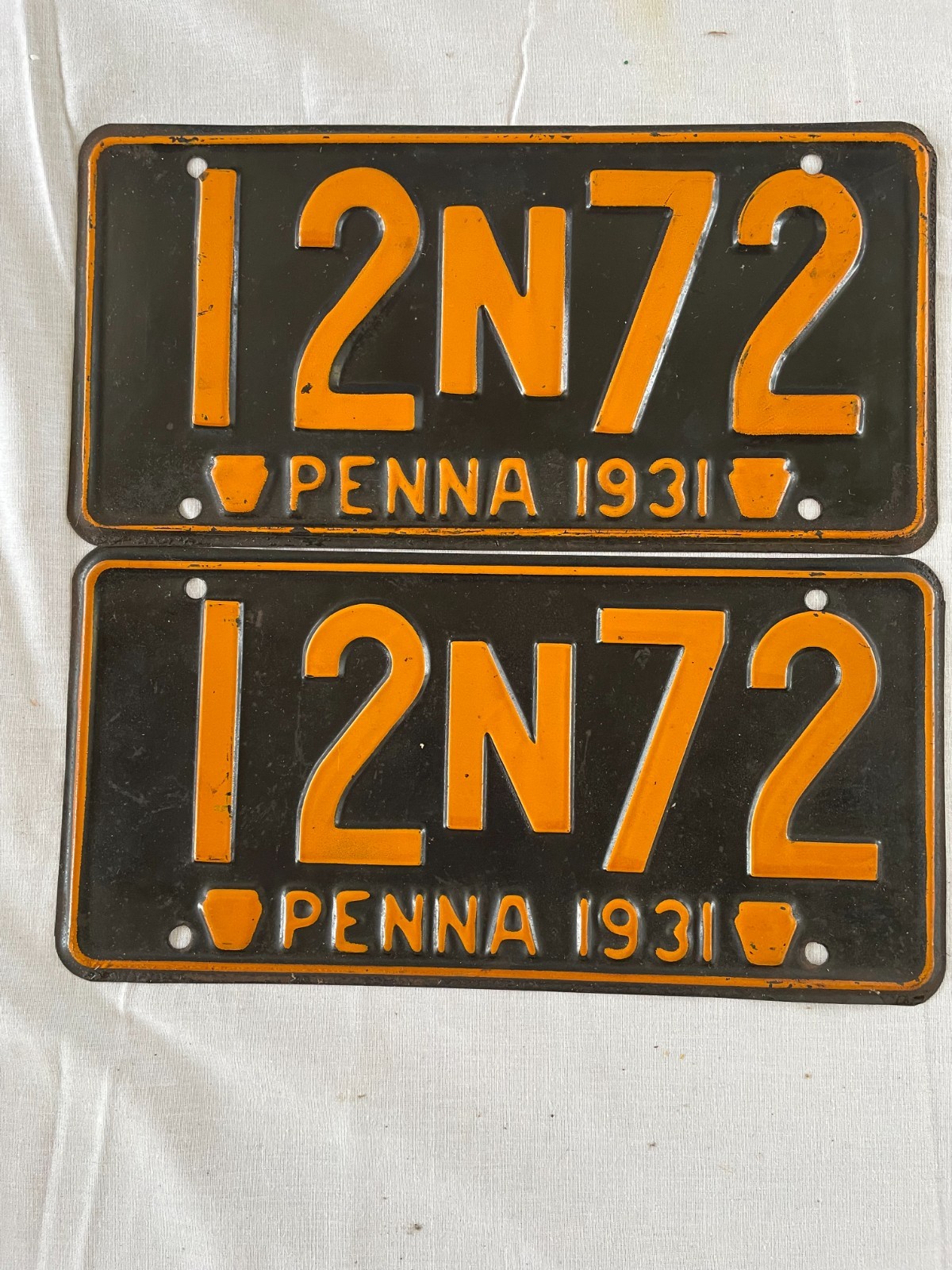 1931 Pennsylvania License Plates