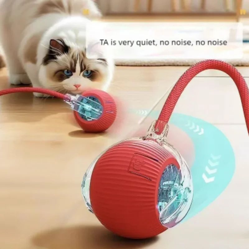 New Smart Automatic Interactive Cat Ball Toy Rechargeable Electric Rolling Tease