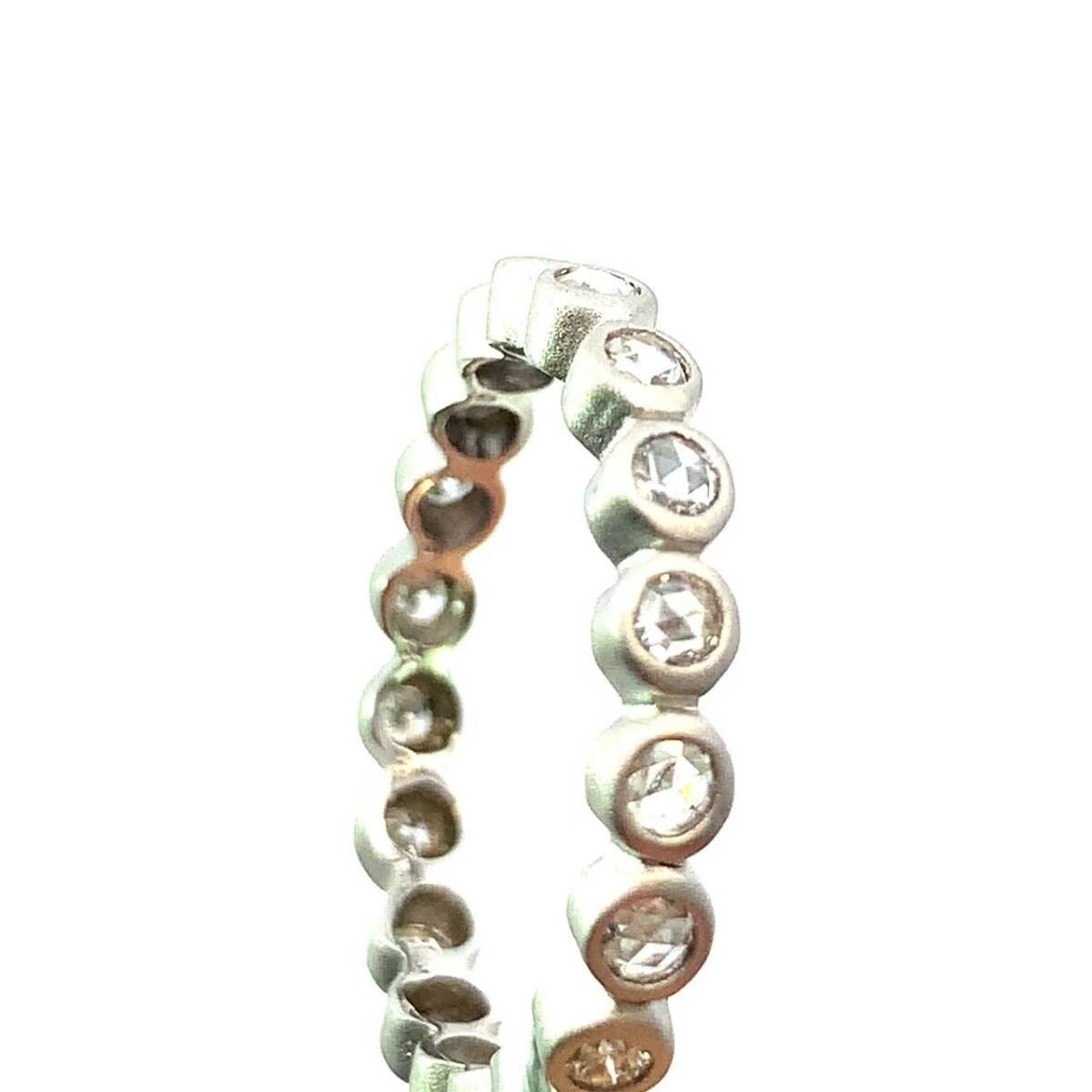 22676 0.29ct 0.41ct Diamond Design Ring in White Gold, K18WG, Size 15, 3.1g