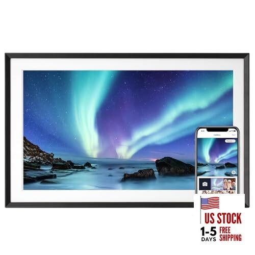 15.6'' Digital Picture Frame with 1920x1080 IPS Touch Screen, Smart Digital 