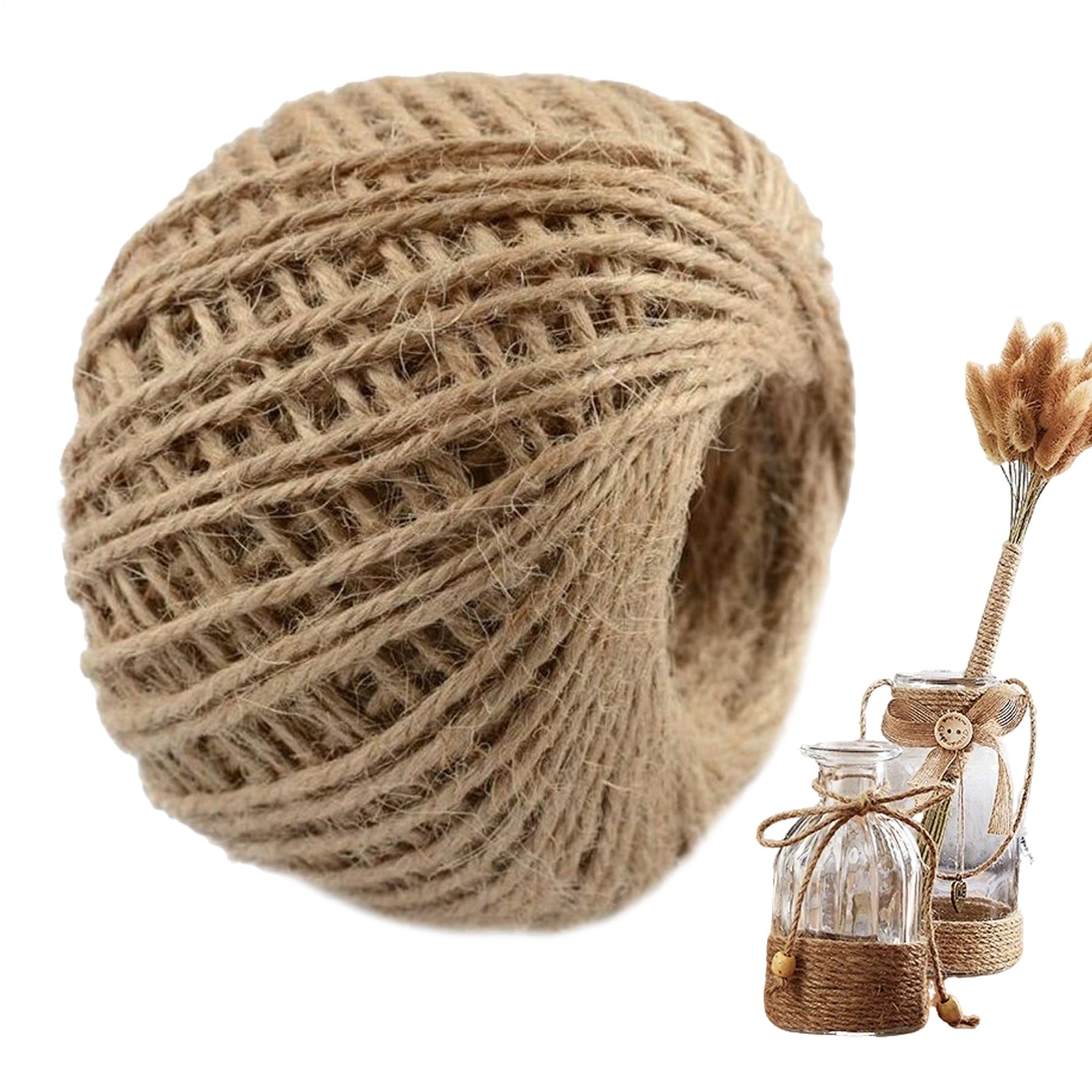 Jute String 164ft Product Packaging Twine Crafting Jute Rope for DIY