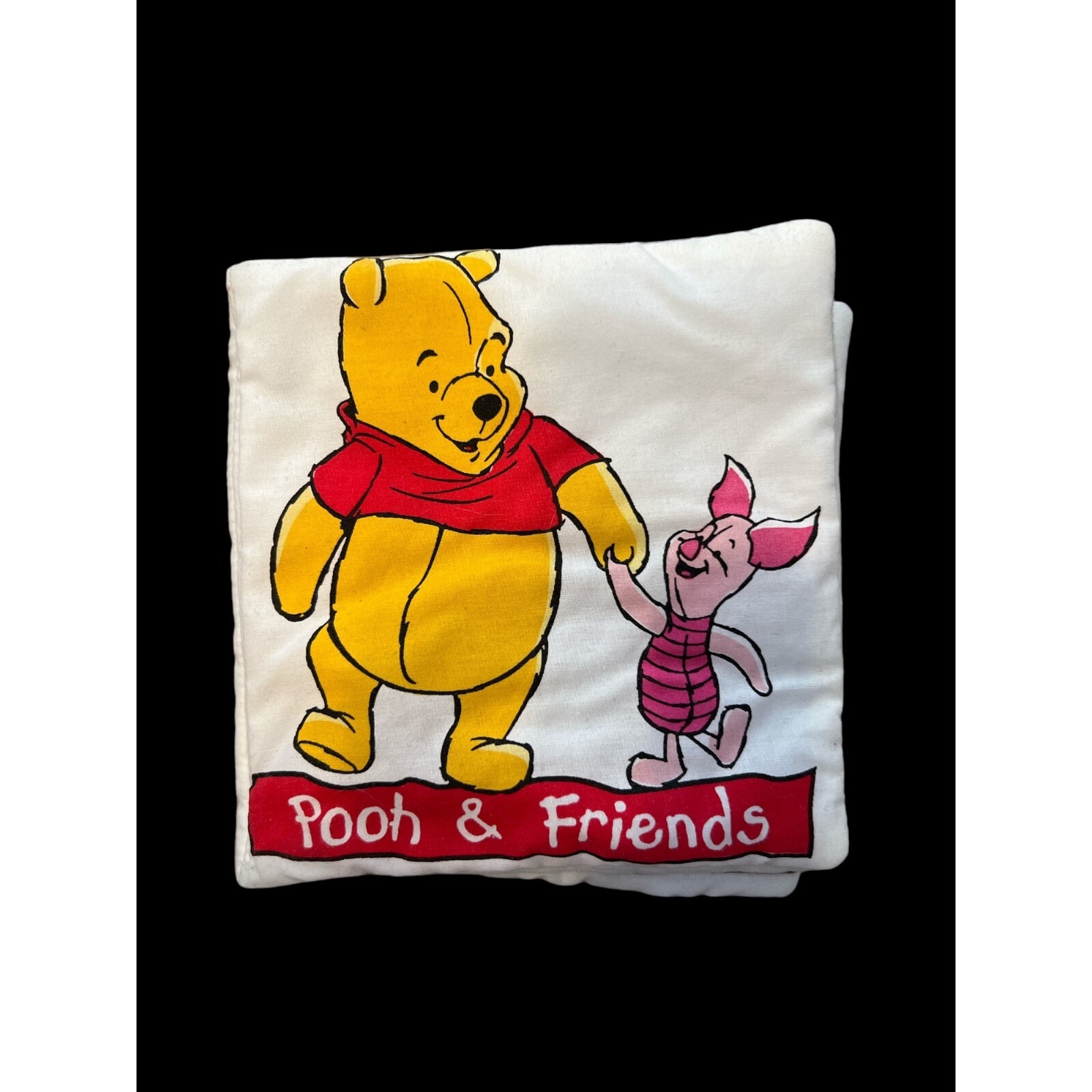 VTG Winnie The Pooh Bear Soft Fabric Baby Book By The First Years 1995