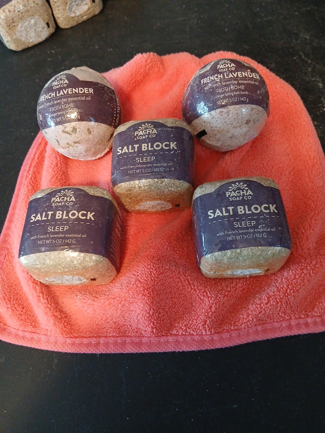 Pacha Salt Block Bath Shower Froth Bombs 5 PC Asstd NEW CHEAP Free Ship !