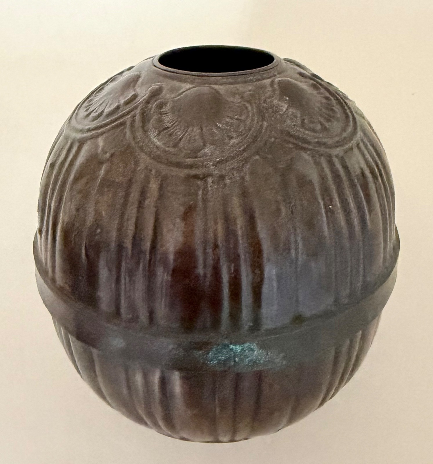 Antique French brass counterweight casing gasolier rise & fall ceiling light