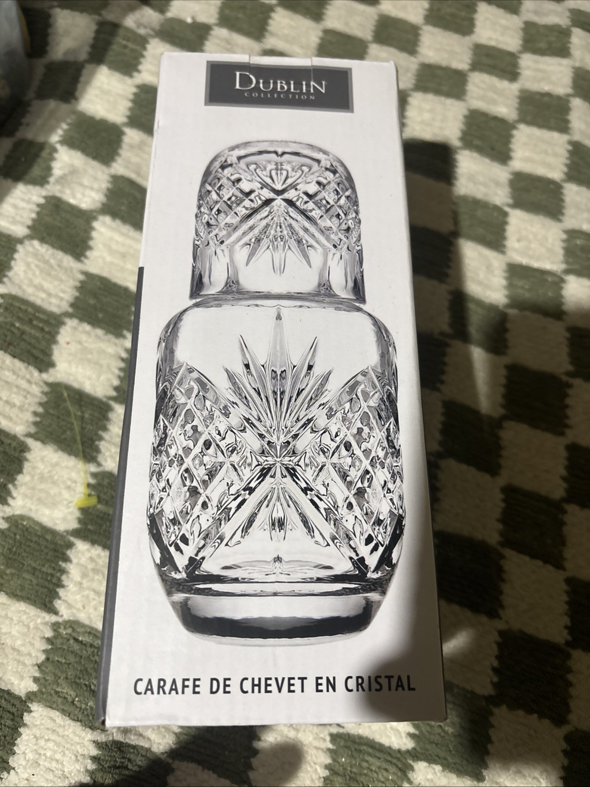 DUBLIN COLLECTION - CRYSTAL NIGHT CARAFE - And Glass  BY GODINGER - NEW IN BOX