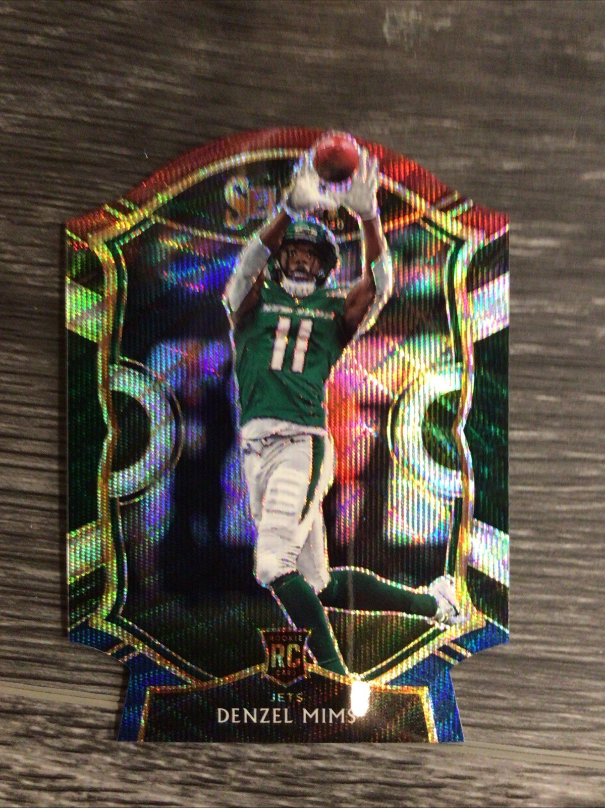 2020 Panini Select - Concourse Denzel Mims #63 Tri-Color Prizm Die-Cut (RC)