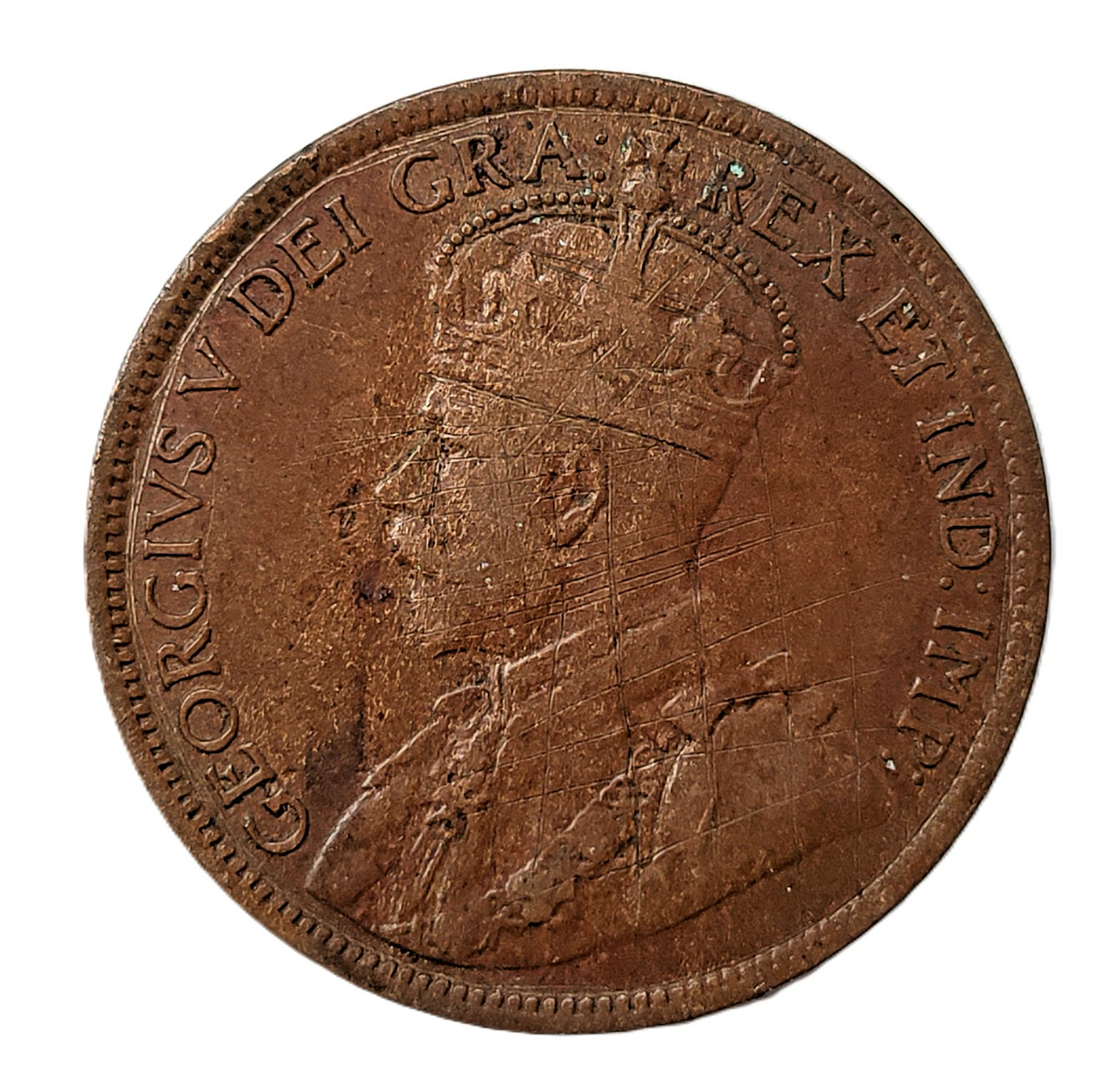1916 Canada 1 One Cent Coin - King George V - Large Cent**Free Shipping**