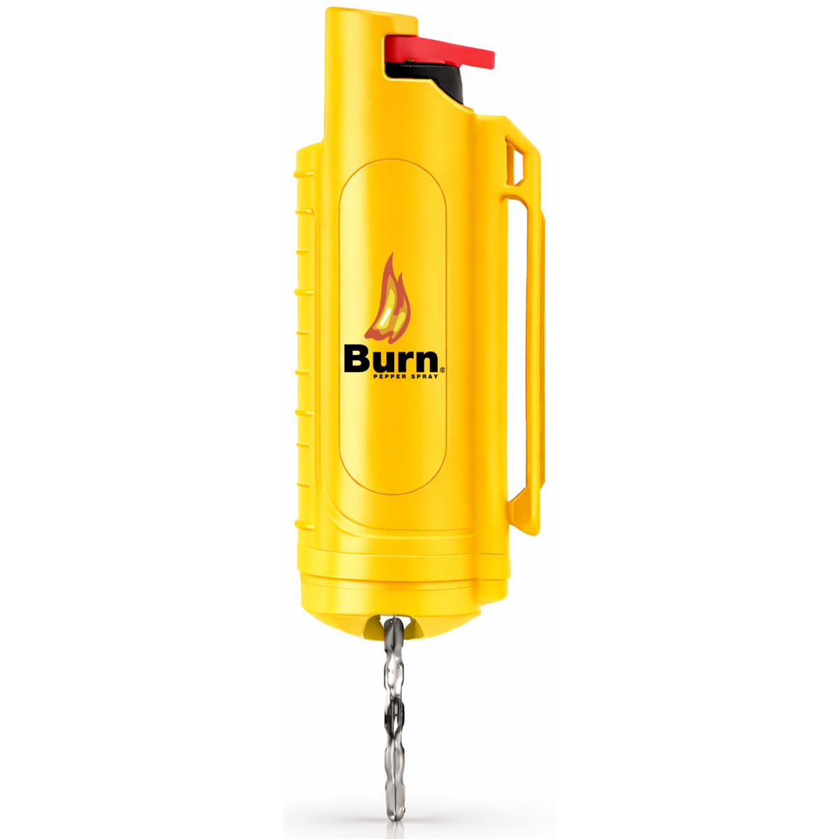 Burn Pepper Spray 1/2 oz Yellow – Self Defense Keychain OC w/ Safety Lock