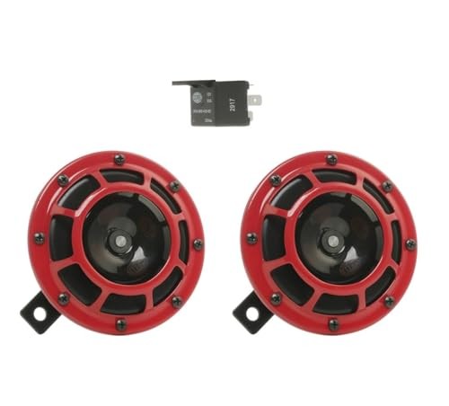  Stark Sound – 109.23.37 – Red Set 12 V High/Low Frequency  Super Tone Horn 