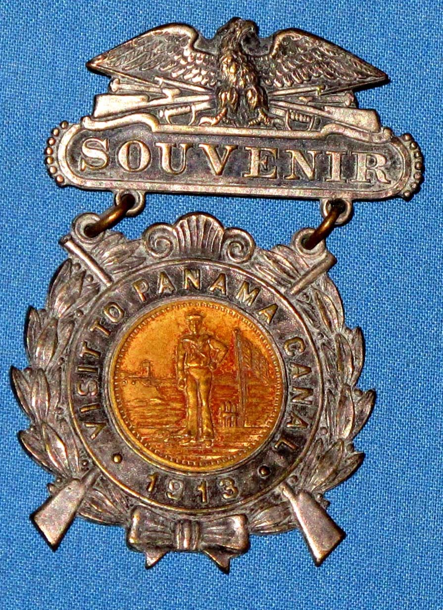 1913 Panama Canal Construction Completion Souvenir Medal by Schwaab - Very Rare