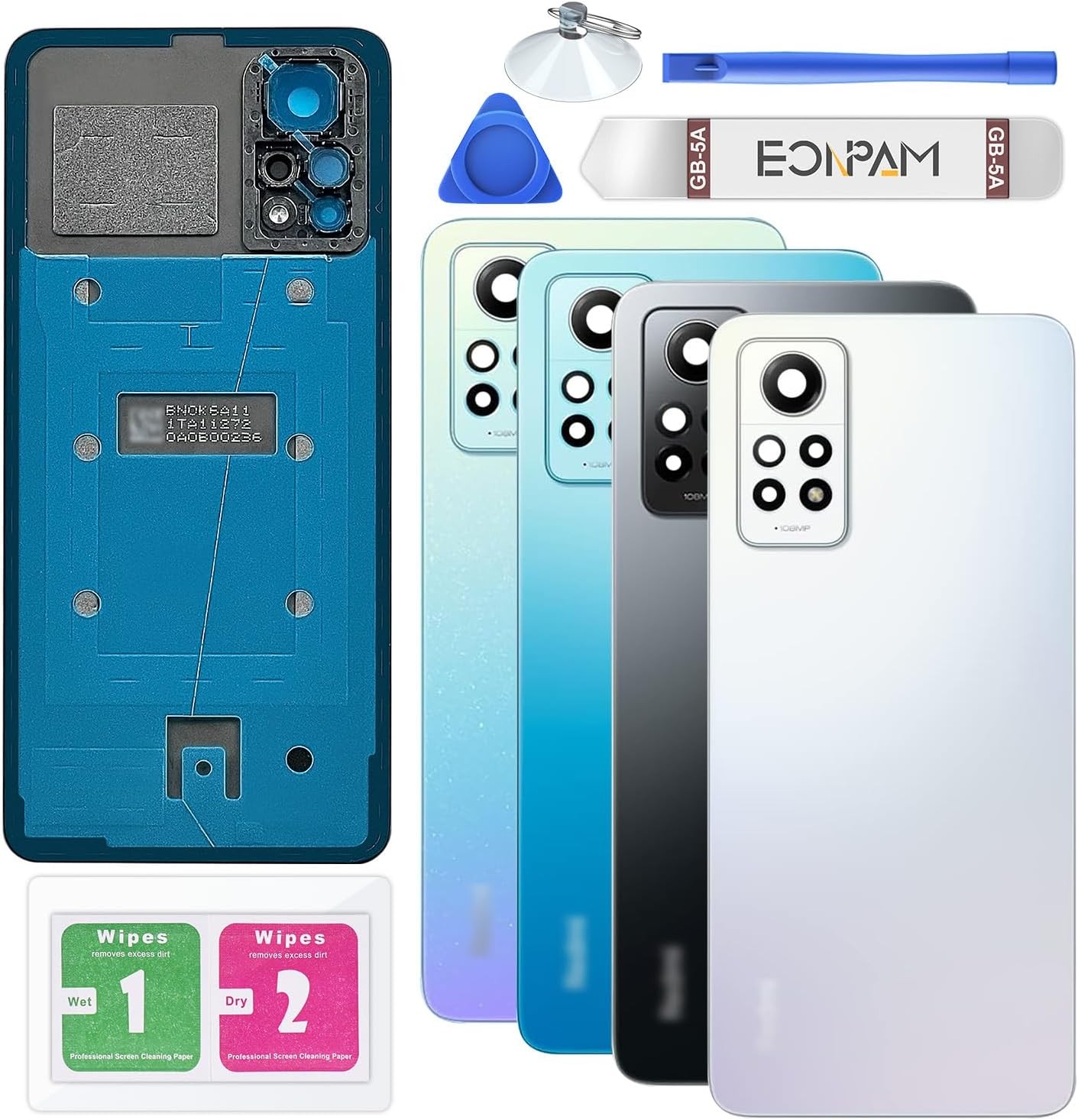 Back Glass Replacement for Redmi Note 12 Pro 4G Back Cover Rear Housing