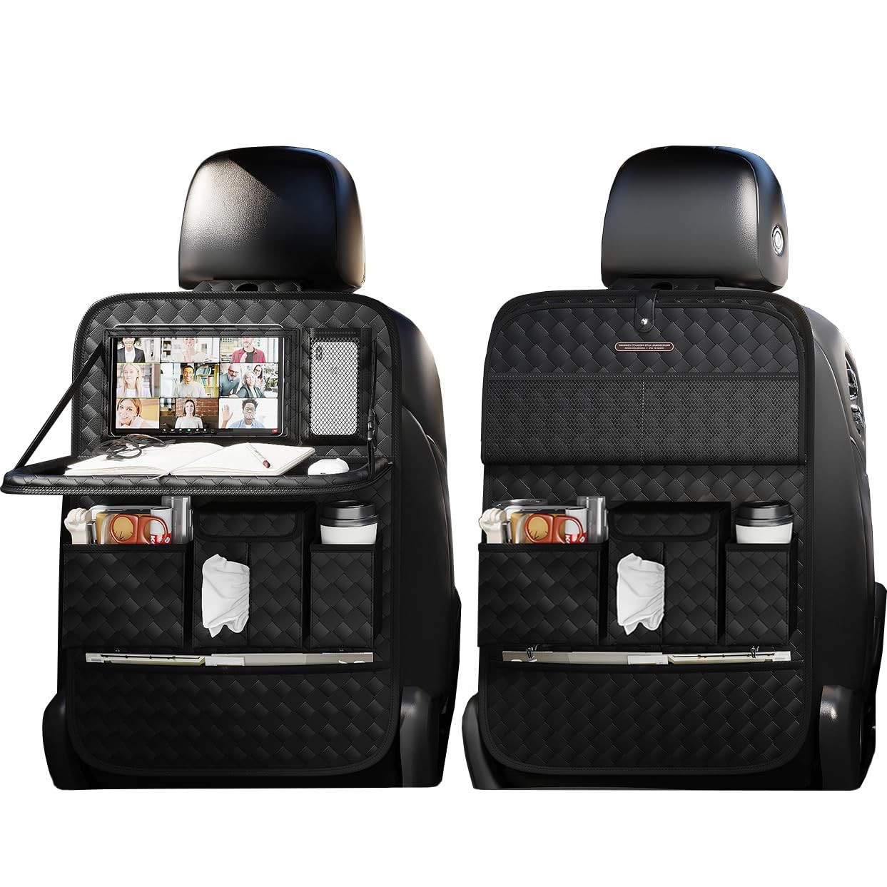 Car Seat Organizers,Multi-functional Back Seat Protectors, Storage Pouches, a...